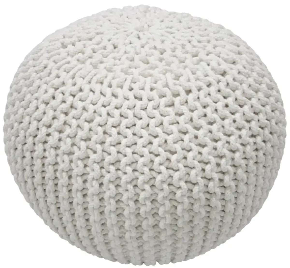 Knitted Round Pouf