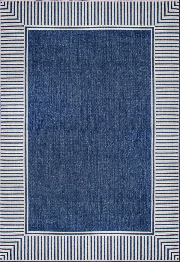 Striped Border Indoor/Outdoor Flatweave Rug