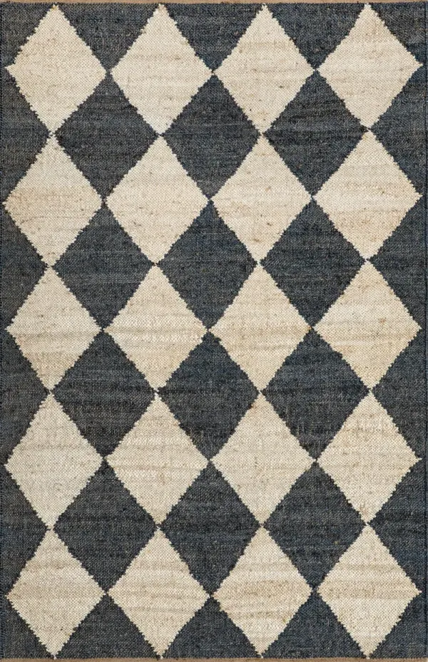Louie Diamond Checkerboard Jute Rug
