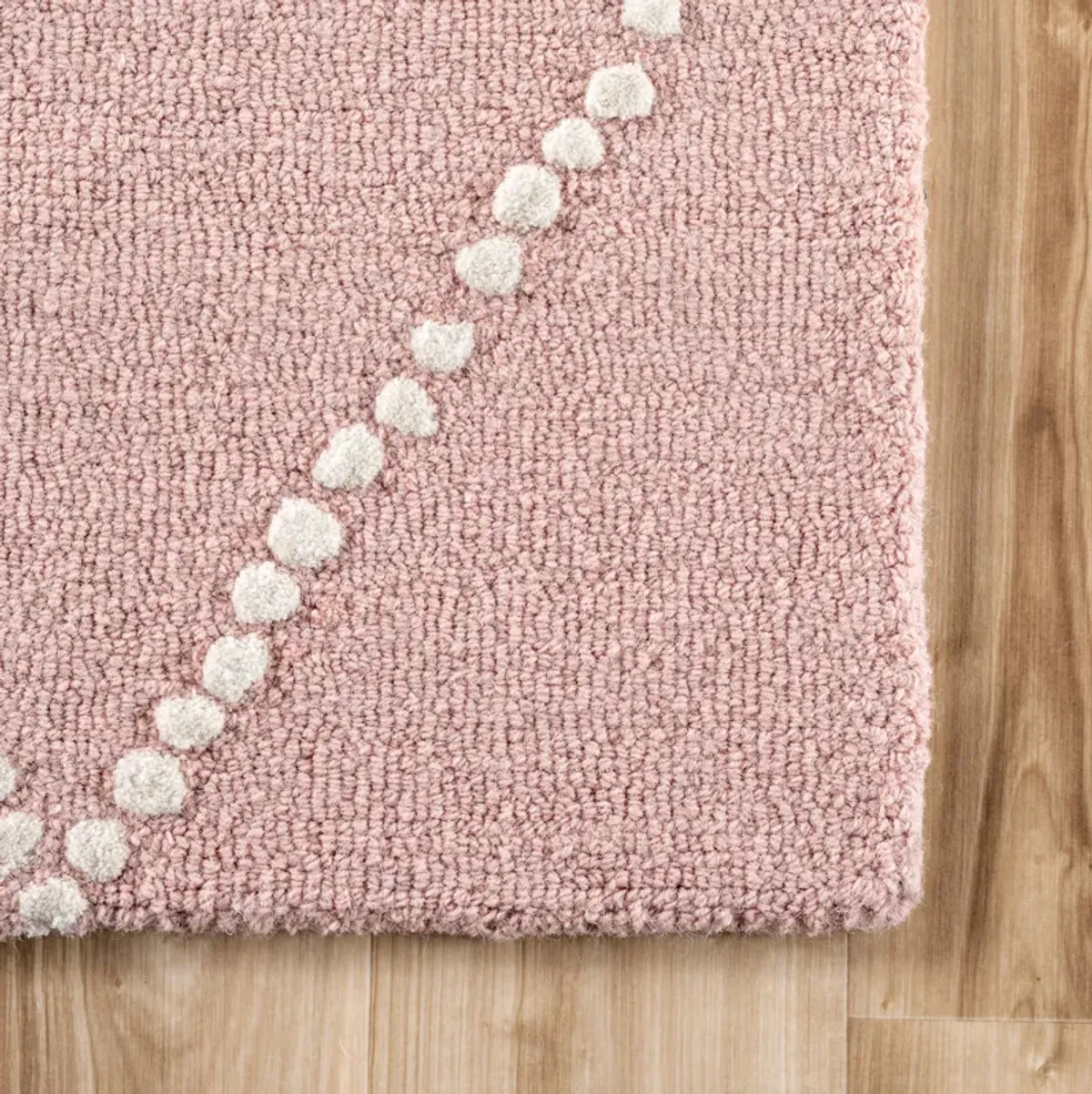 Dotted Diamond Trellis Nursery Rug