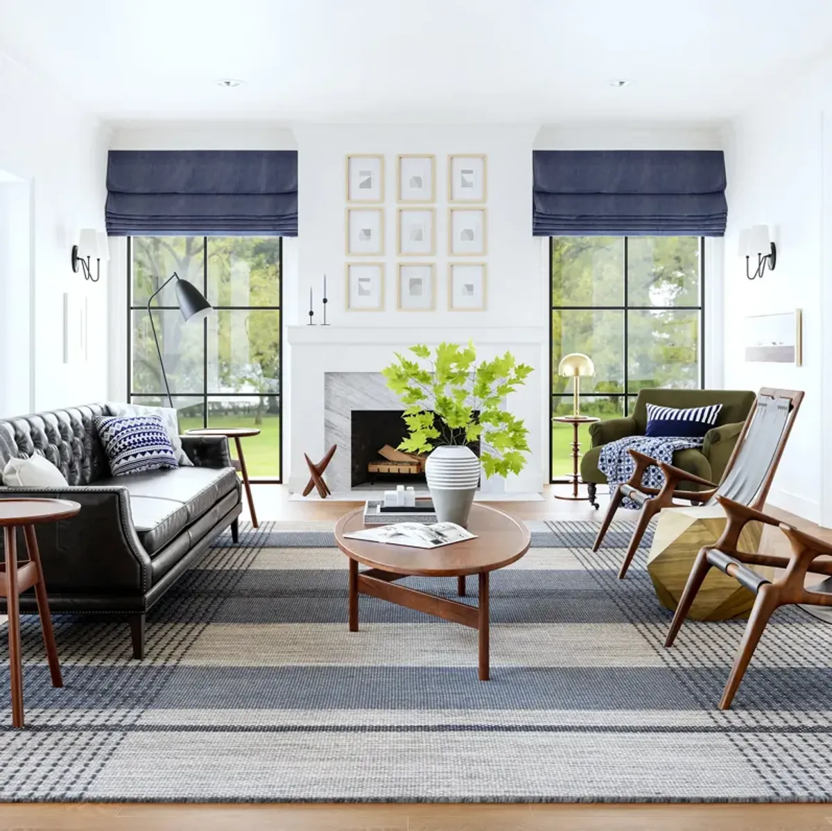 Portland Plaid Wool Rug