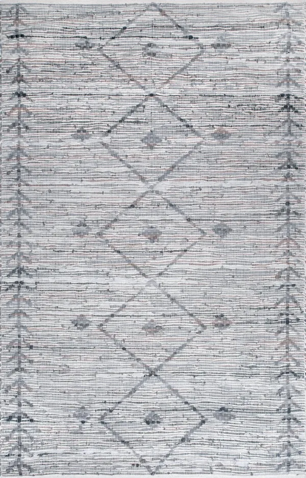 Leather Tribal Flatweave Rug