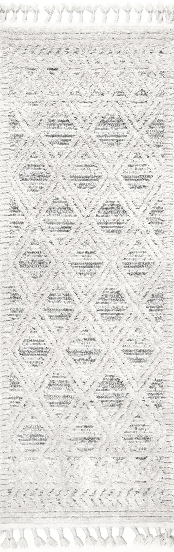 Shaggy Lattice Tassel Rug