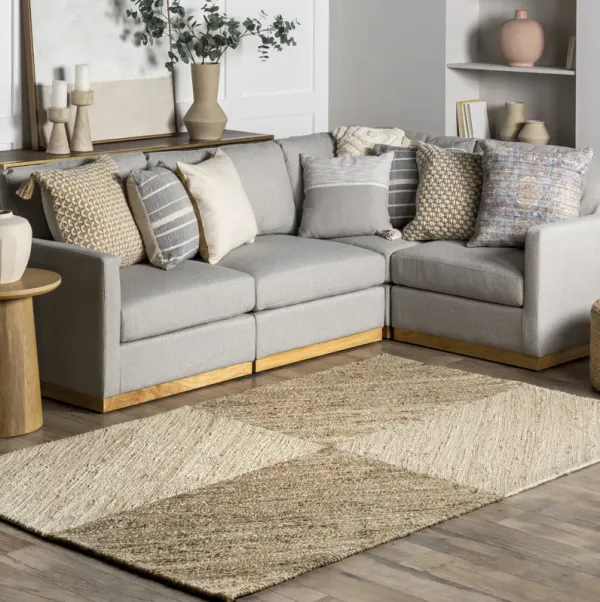 Costanza Jute Tiled Checkered Rug