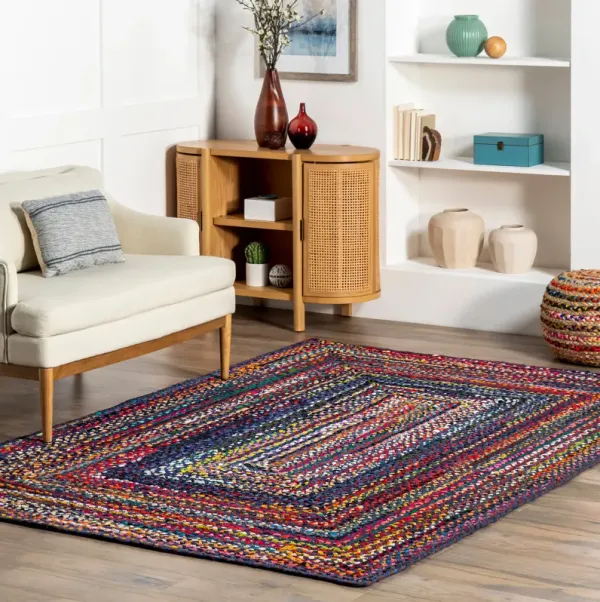 Bohemian Chindi Braided Rug