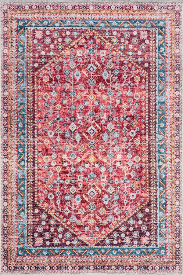 Sunsari Geometric Washable Rug
