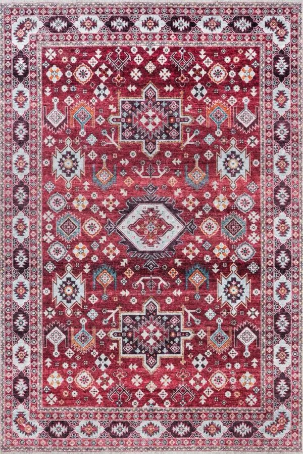 Kaski Medallion Washable Rug