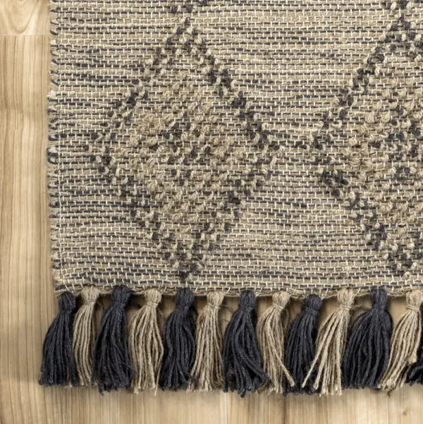 High-Low Harlequin with Tassels Rug