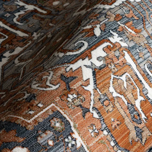 Rosette Medallion Fringed Rug