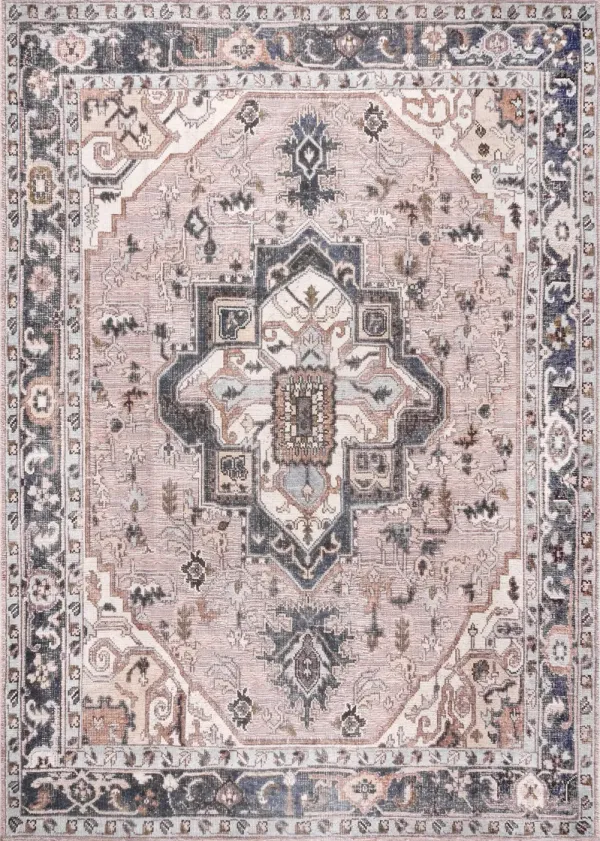 Jewel Medallion Washable Rug