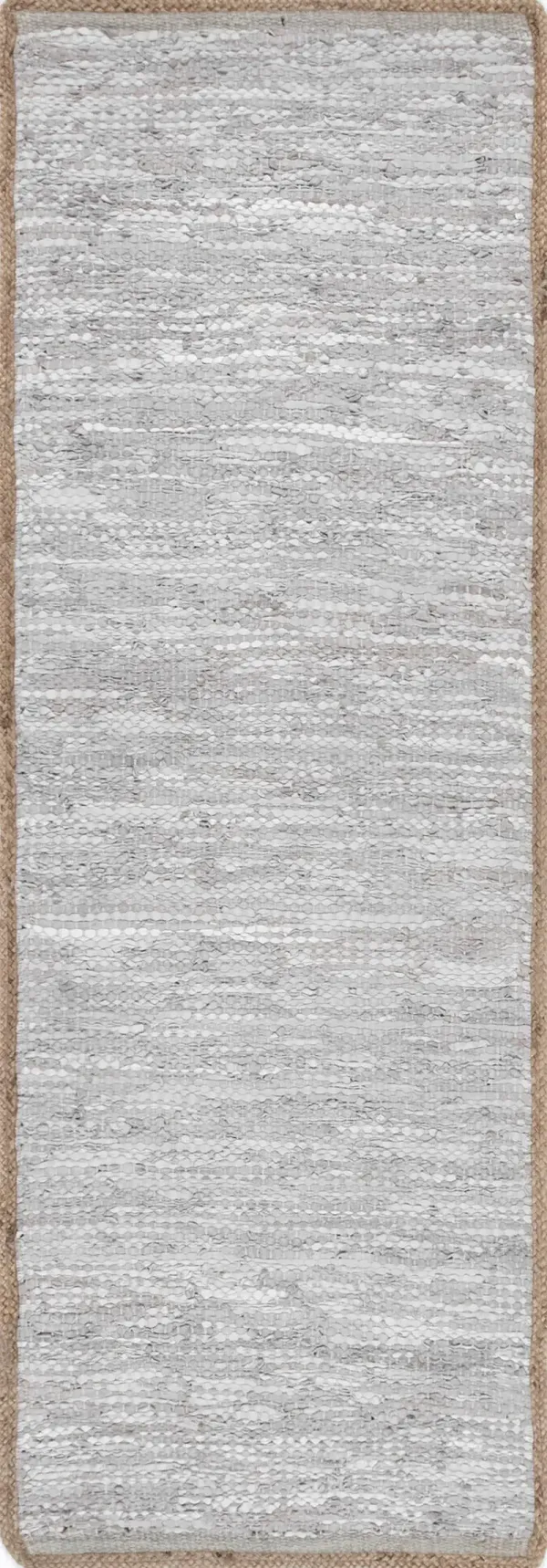 Solid Leather Flatweave Rug