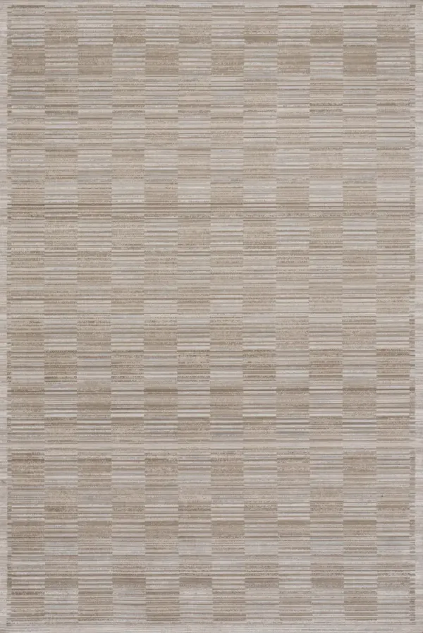 Sahari Modern Woven Striped Indoor/Outdoor Washable Rug