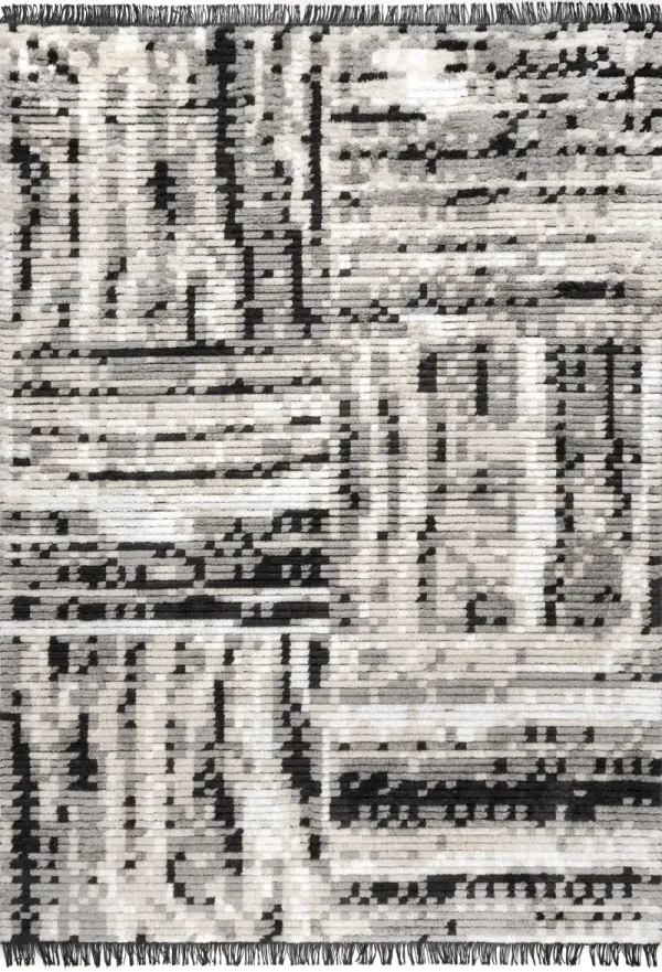 Mottled Tiles Tasseled Rug