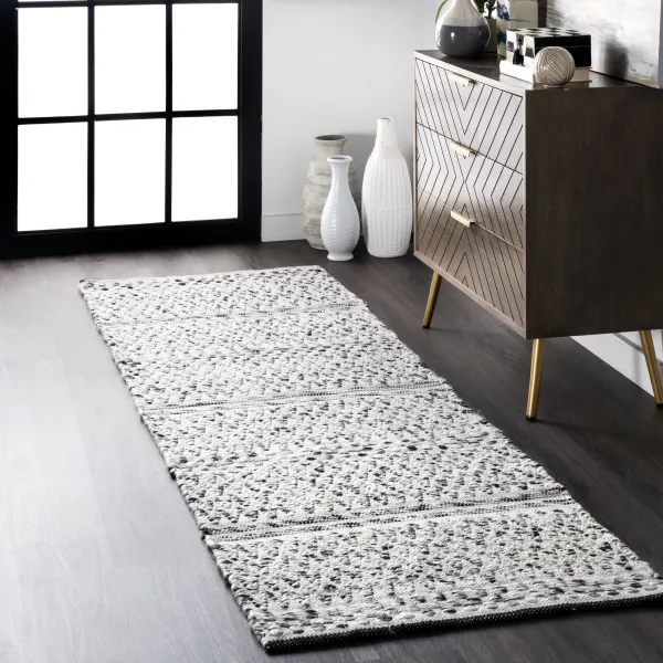 Reversible Striped Bands Indoor/Outdoor Rug