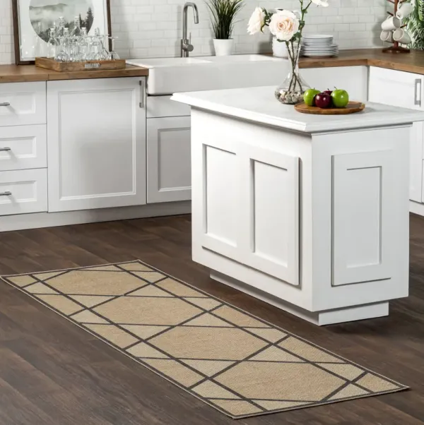 Jaquenetta Easy-Jute Washable Trellis Rug