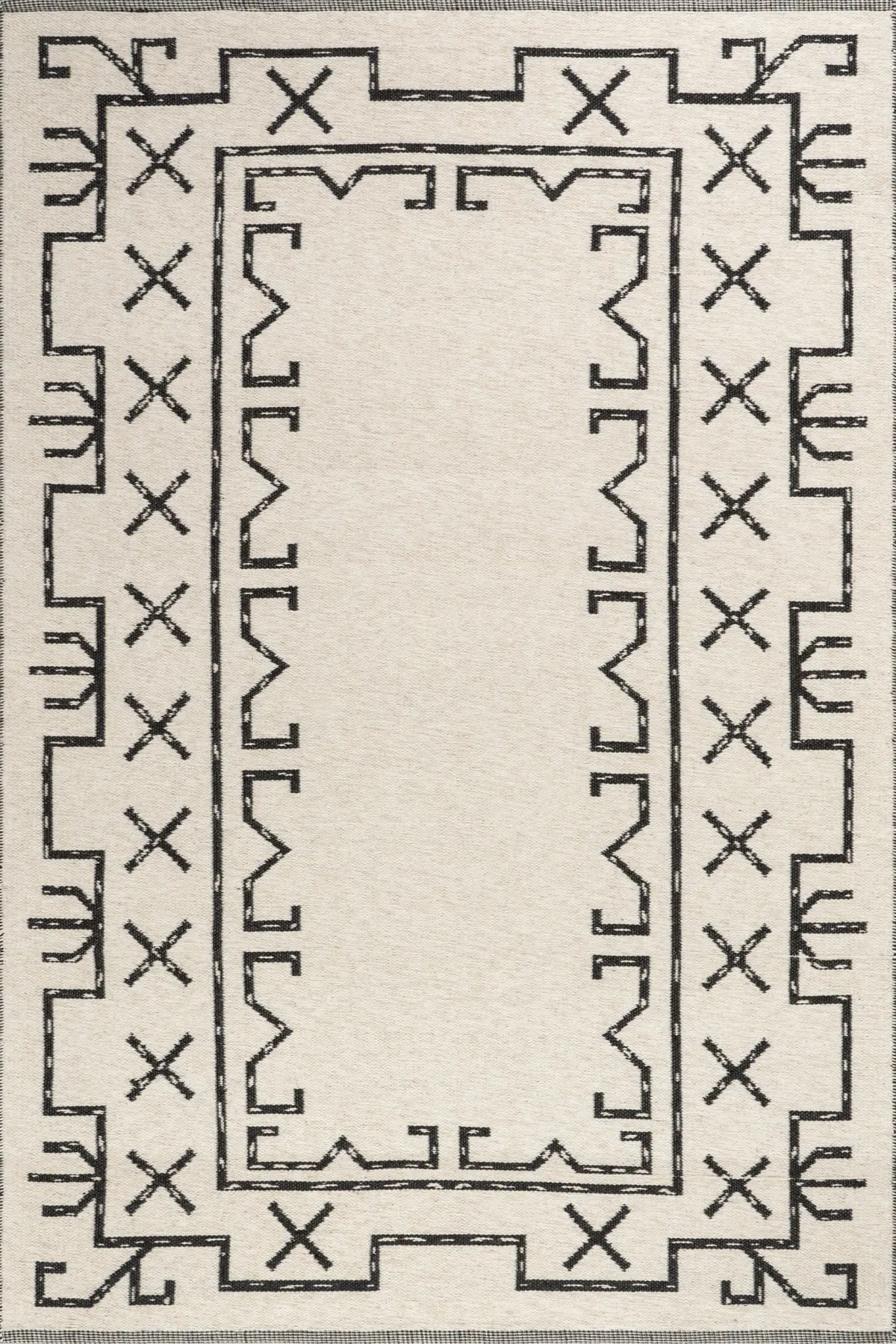 June Geometric Reversible Wool Rug