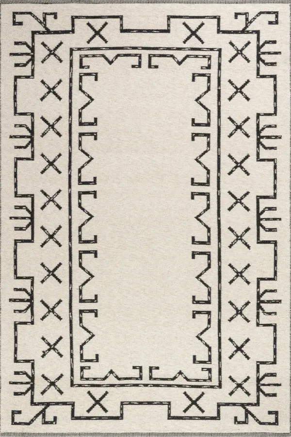 June Geometric Reversible Wool Rug