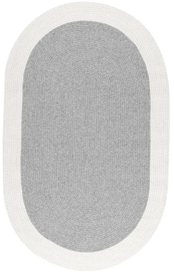 Braided Solid Wide Border Indoor/Outdoor Rug