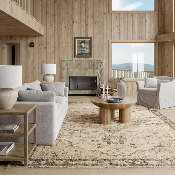 Amaryllis Medallion Washable Rug