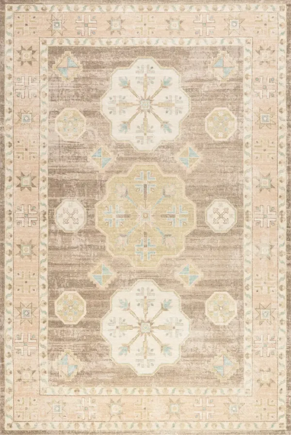 Fawn Medallion Wool and Cotton Rug