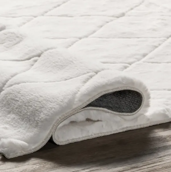 Jaylene Trellis Plush Cloud Washable Rug