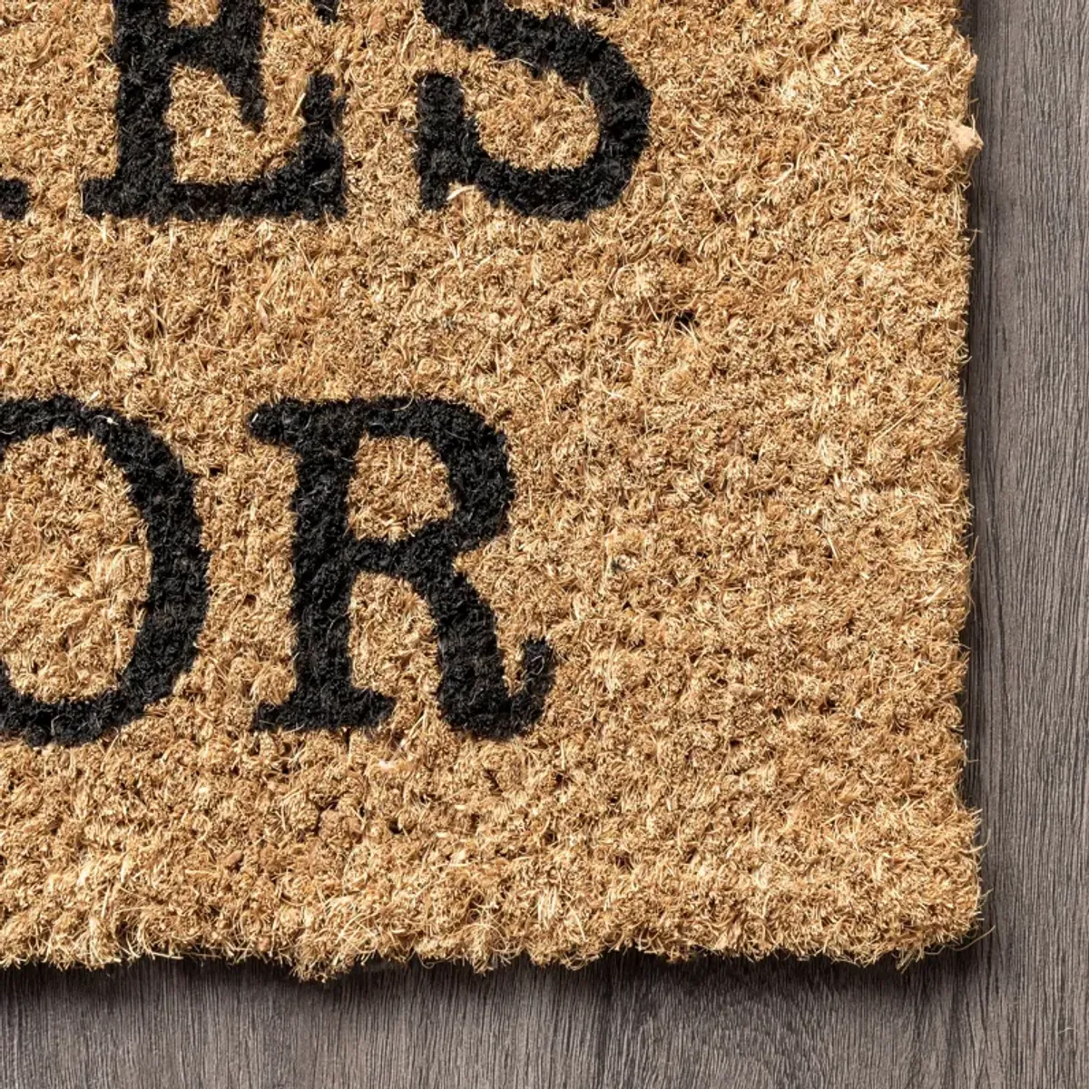 Leave Shoes and Worries Coir Doormat