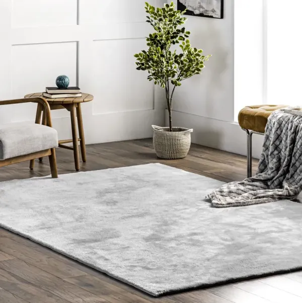 Washable Solid Shag Rug