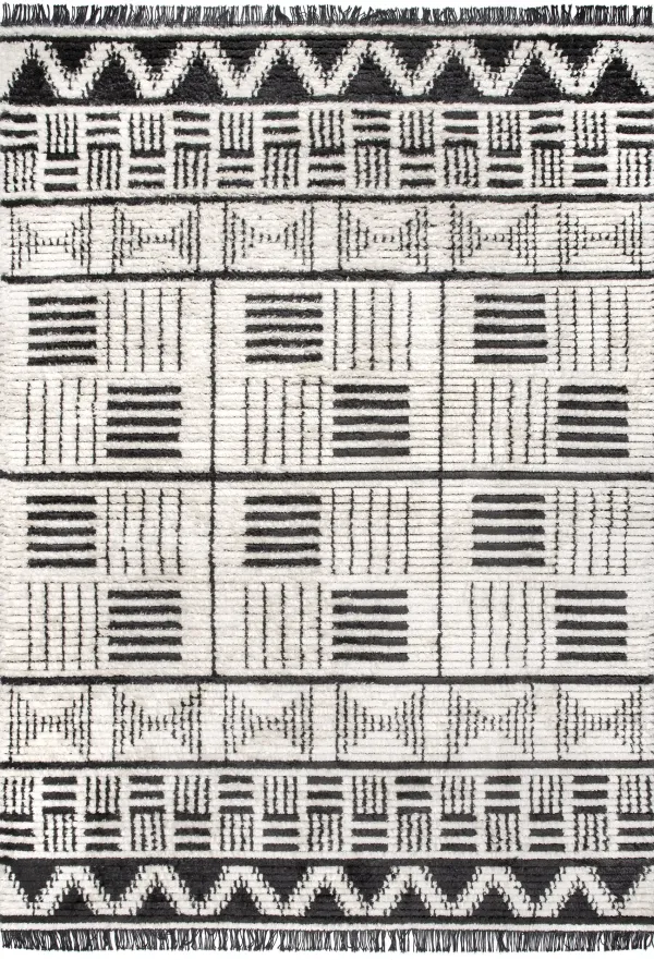 Runic Mural Tasseled Rug