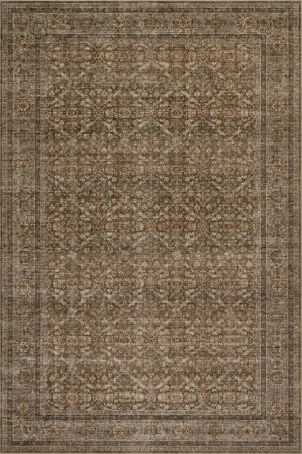 Bise Traditional Floral Washable Rug