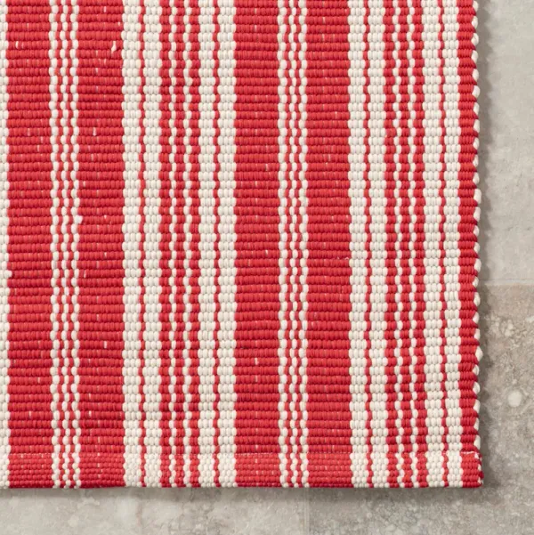 Ticking Stripe Handwoven Indoor/Outdoor Rug