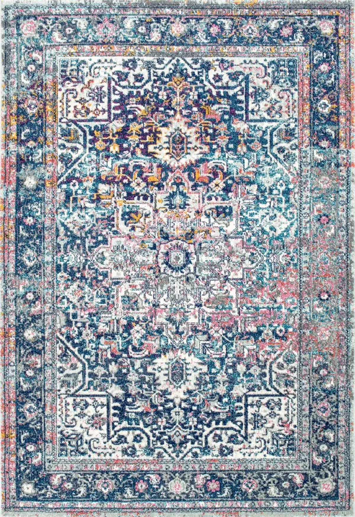 Faded Star Petal Emblem Rug