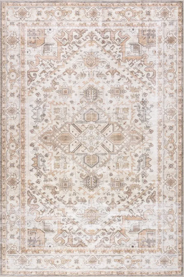 Rylan Medallion Spill Proof Washable Rug