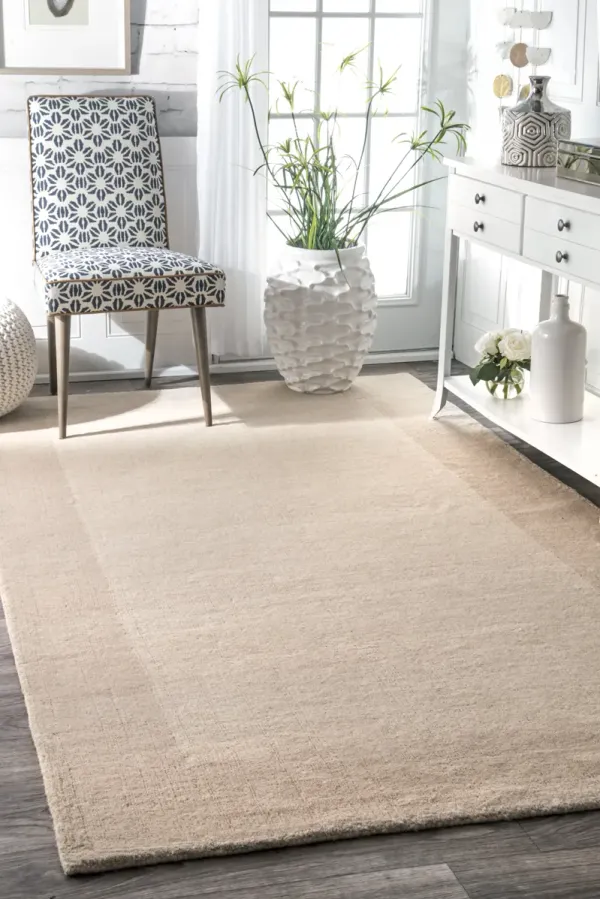 Solid Border Rug