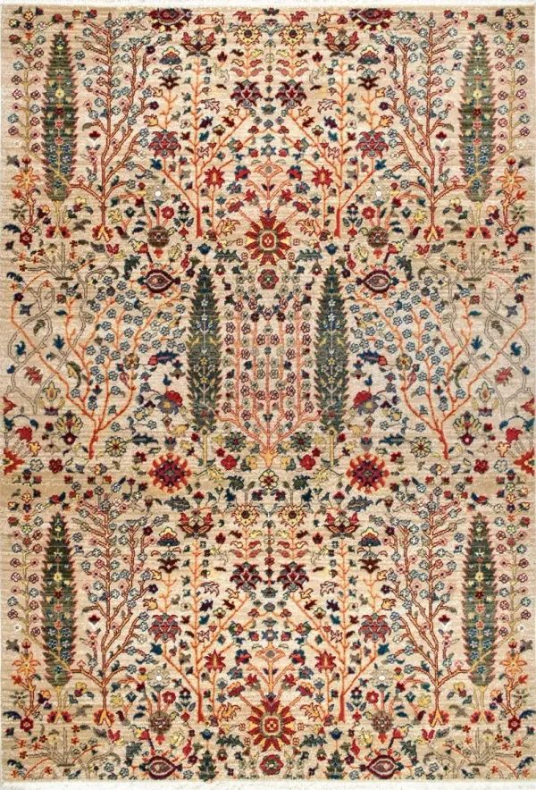 Floral Fringed Rug