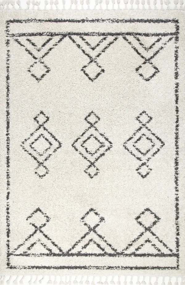 Moroccan Diamond Drop Tassel Rug