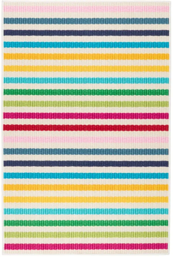 Rainbow Stripe Machine Washable Rug