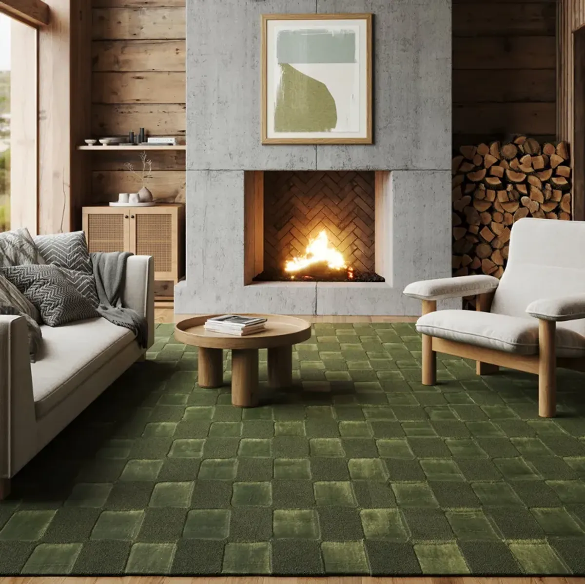 Cape May Plush Textured Washable Rug