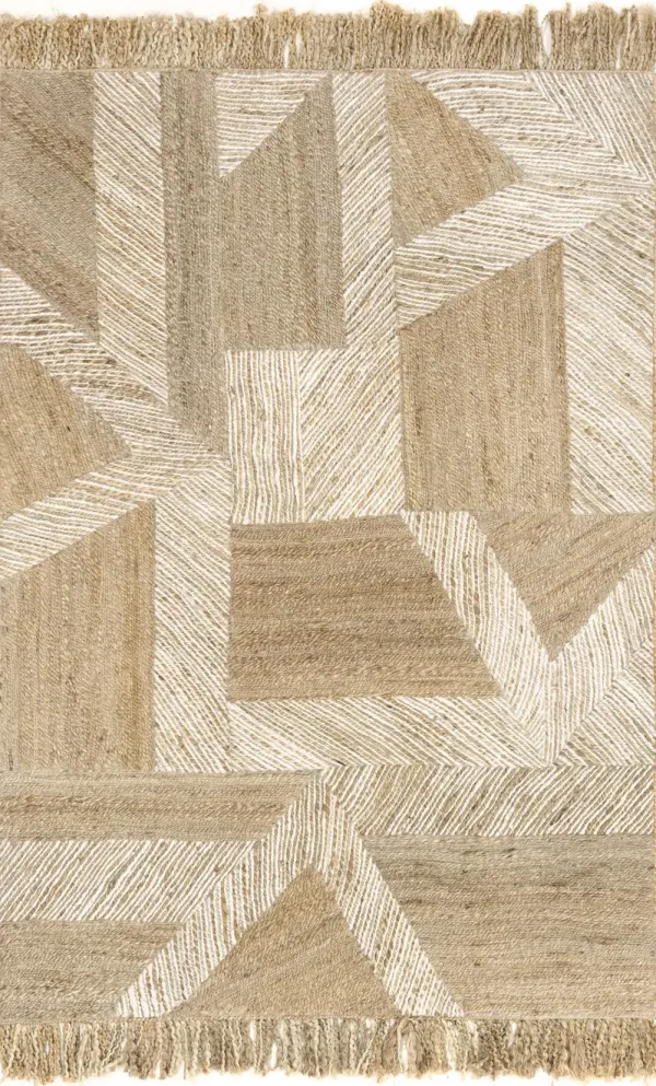Azzura Jute Geometric Shapes Rug