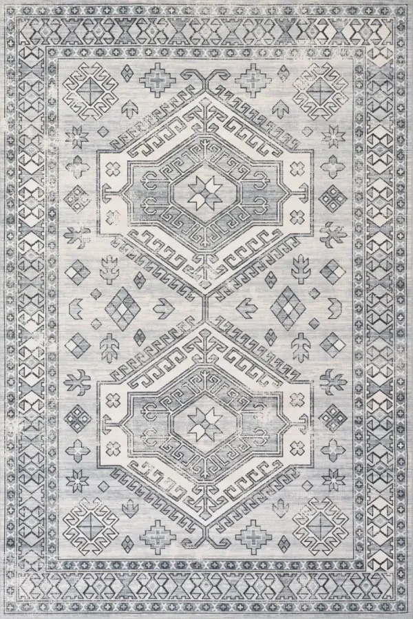 Nordic Emblems Spill Proof Washable Rug