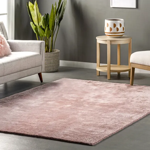 Washable Solid Shag Rug