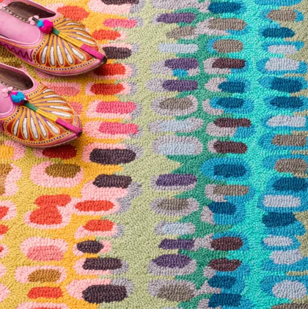 Paint Chip Hand Micro Hooked Wool Rug