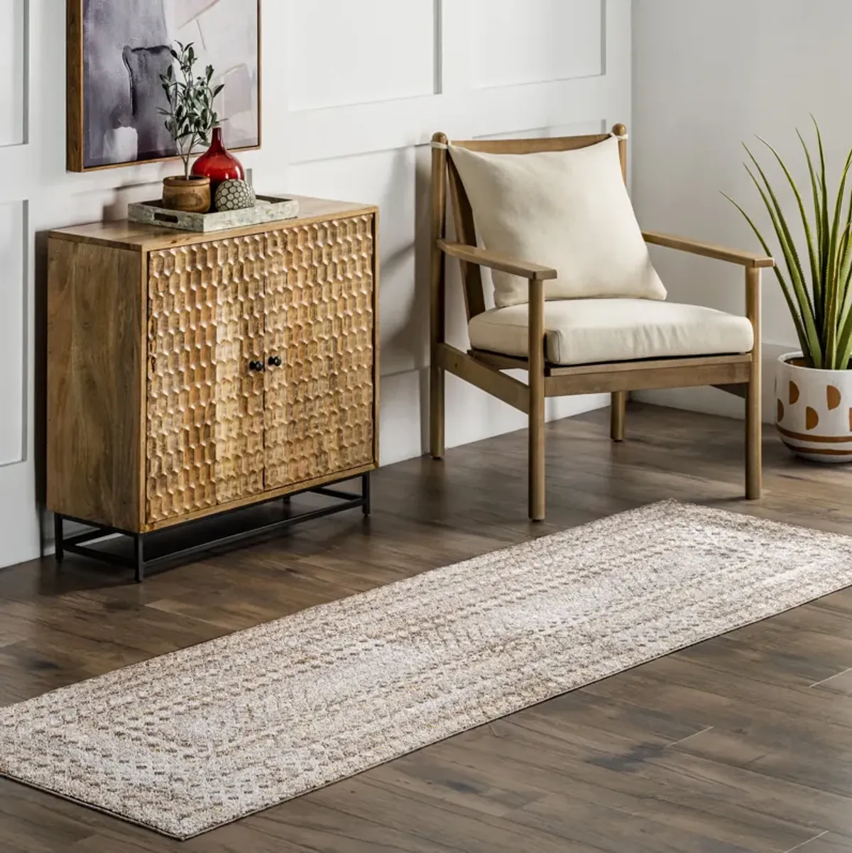 Emmy Washable Geometric Rug
