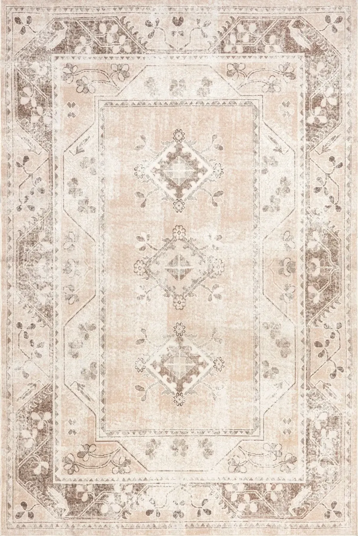 Devi Medallion Washable Rug