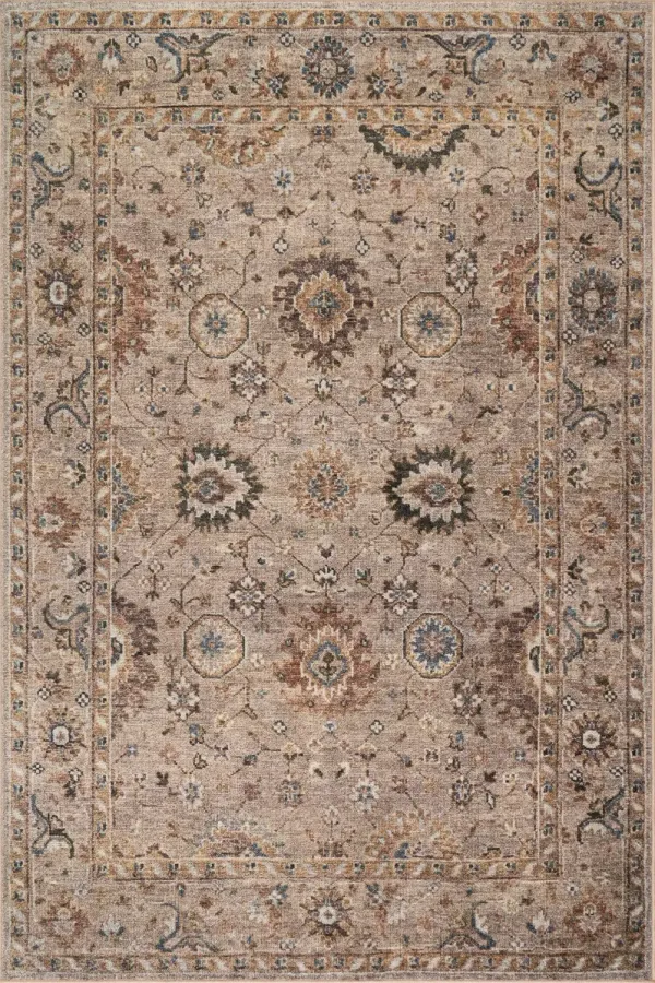 Averina Traditional Bordered Washable Rug