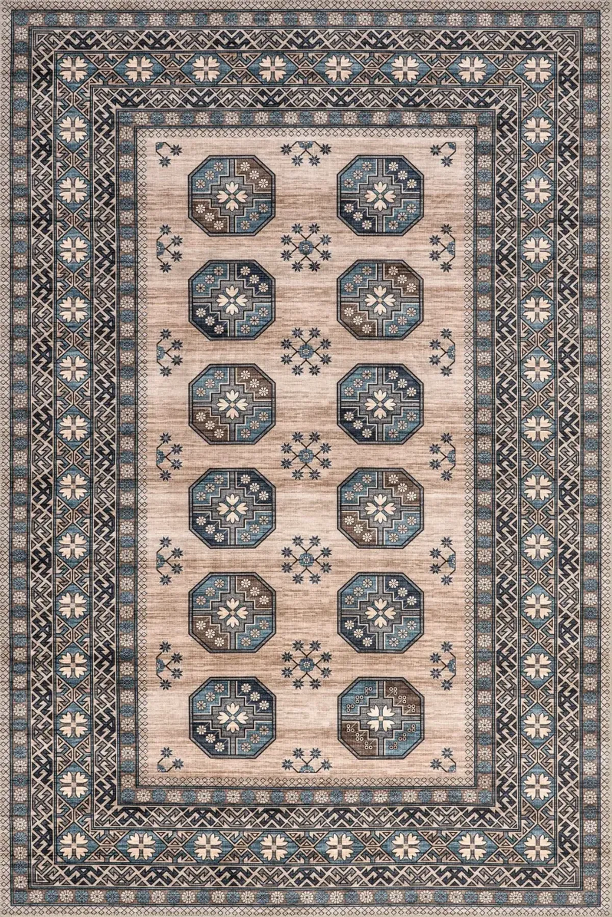 Cornelia Jewel Spill Proof Washable Rug