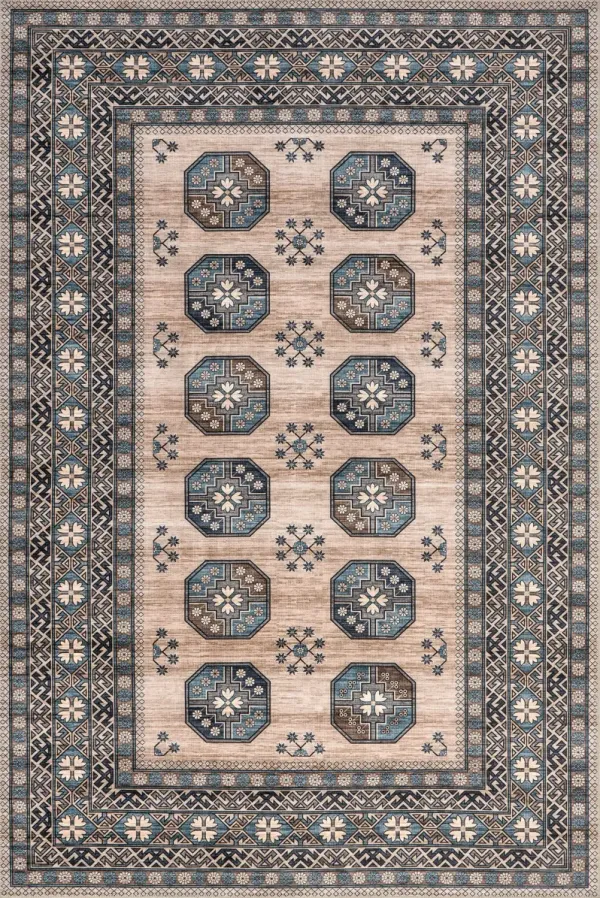 Cornelia Jewel Spill Proof Washable Rug