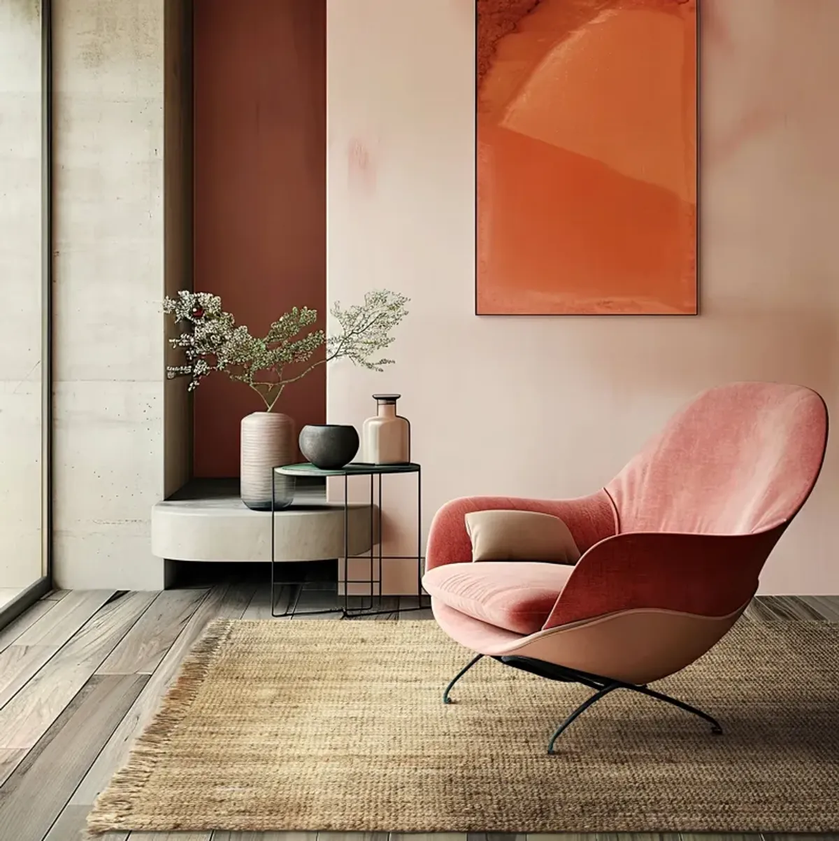 Chunky Jute Tasseled Rug