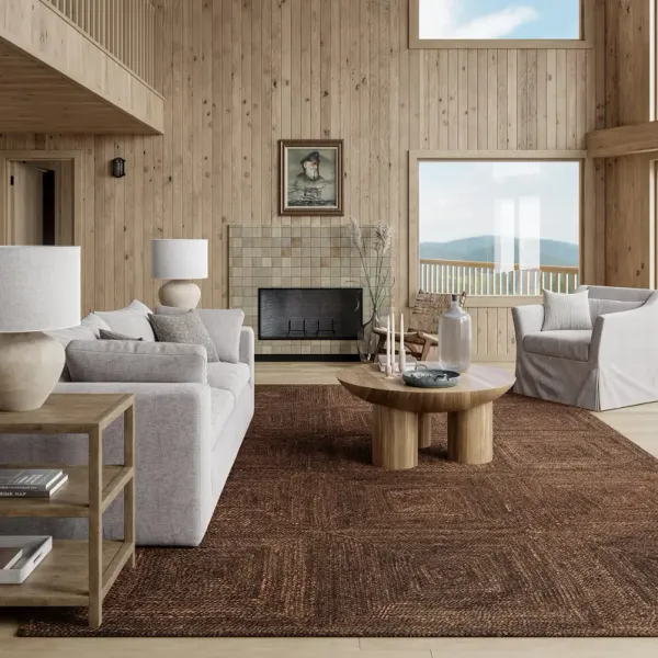 Juniper Jute Tiled Rug