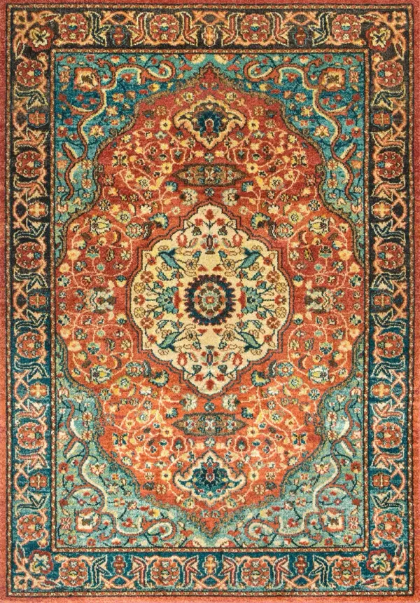 Double Floral Medallion Rug