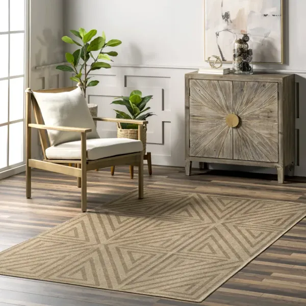 Gabriellia Easy-Jute Washable Maze Rug